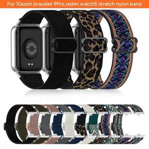 Xiaomi Mi Band 9 8 용 나일론 스트랩 Redmi Watch 5 4 액세서리 Pro 스포츠 탄성 교체 팔찌 Correa
