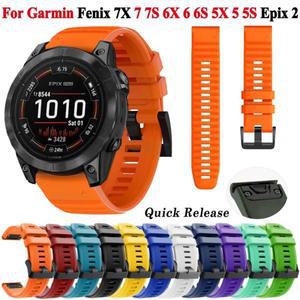 Garmin Fenix 7 7X Pro 6X 5X Plus 3 3HR Epix 2 스마트 시계 손목 밴드 벨트 용 20mm 22mm 26mm 실리콘