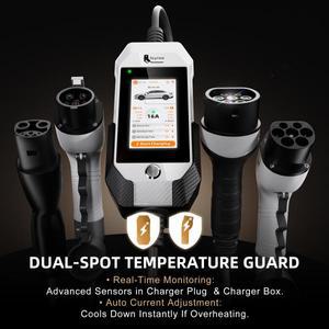 페이리 타입1 3.5kW 16A 휴대용 전기차 충전기 4.3인치 터치스크린 스마트 WIFI 앱 원격 제어 디자인 AC 충