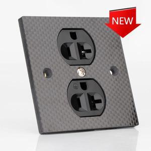 하이엔드 하이파이 카본 스타일 AC 전원 듀플 리셉터클, 벽 소켓 콘센트 커버 플레이트 CP150, CP86