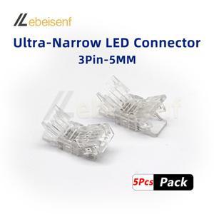 5mm 3핀 IP20 IP65 LED 스트립 - 또는 라인 퀵 커넥터 연장 와이어 터미널