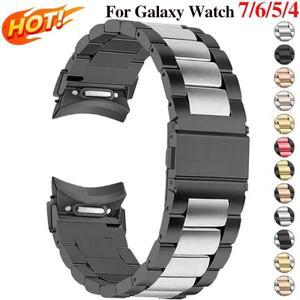간격 없음 삼성 갤럭시 시계 6 용 퀵 피팅 스테인레스 스틸 스트랩 Galaxy7 5 4 44 40mm Pro 45mm 팔찌 클