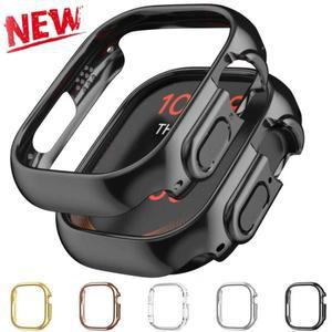 충격 방지 골드 PC 케이스 보호 커버 애플 워치 시리즈 11 10 9 8 7 6 5 4 3 2 1 울트라 49 45mm 41 46 42m