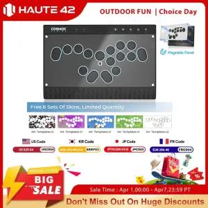 Haute42 마그네틱 스틱리스 아케이드 컨트롤러 키보드 C16-S PC/PS4/PS5/스위치용 레버리스 컨트롤러 파이