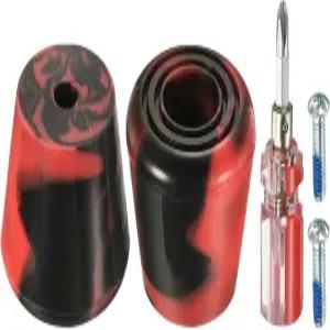 드라이버 롤러 스케이트 액세서리 교체용 82A 고무 브레이크 스톱퍼 블록 1쌍 혼합 블랙 레드로 PATIKIL 토