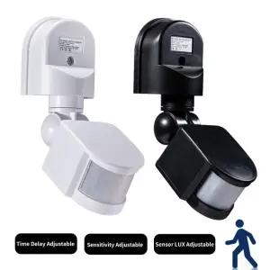 12V 모션 센서 220V 110V 전등 스위치 PIR 운동 감지기 자동 적외선 실내 실외 LED 스마트