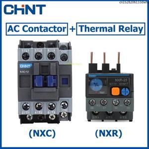 CHINT AC 접촉기 열 계전기 조합 NXR NXC-09 12 18 25 32 40 50 65A 24V 36V 110V 220V 380V NXC CJX2 LC1