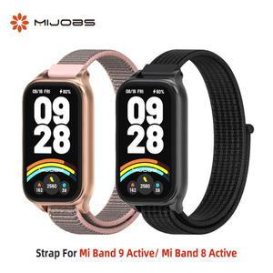 Mi Band 9 용 스트랩 Xiaomi 8 액티브 손목 밴드 Redmi 3 2 나일론 루프 시계 스마트 액세서리