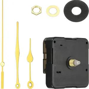 파티킬 시계 메커니즘 교체 쿼츠 배터리 작동 DIY 벽시계 알루미늄 손 및 모터 키트 음소거 움직임 골드