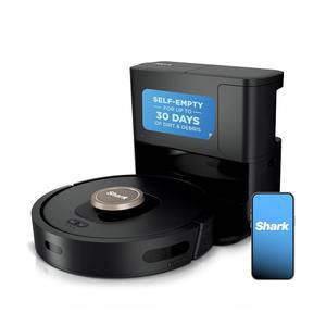 XL 헤파 셀프 빈 베이스, , 60일 용량, 라이다 내비게이션, 반려동물 털에 완벽한 샤크 AV2501AE AI 로봇 청소기, 알렉사 호환, Wi-Fi 커넥티드, 카펫 및 하드 플로어, 블랙