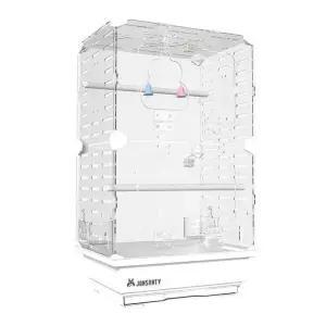 아크릴 새장 하우스 케이지 투명 둥지 사육장 쉼터 잉꼬 새집 미니 애완 대형 새 조류