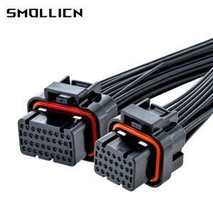 1세트 AMP 26 34핀 자동차 배선 하네스 방수 남성 여성 플러그 벤드 니들 3 4 카드 슬롯 3-1437290-7