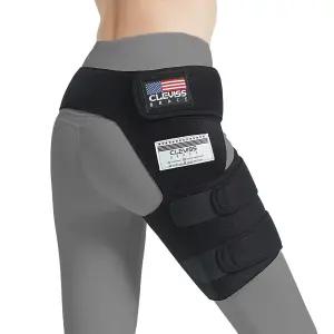 고관절 브레이스 좌골 를 위한 사타구니 지지 랩 당겨진 사두근을 압박 네오프렌 허벅지 소매 햄스트링