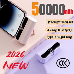 VIVO 50000mAh 초고속 충전 캡슐 파워뱅크 디지털 디스플레이 포함 컴팩트 휴대용 아이폰 화웨이 삼성 호환