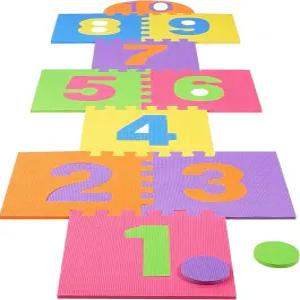 홉스콧 폼 연동 퍼즐 바닥 매트 10 대형 타일(12인치 x 12인치 정사각형 블록)