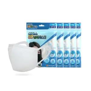 이지스 3D 입체 마스크 5개세트 대형 백색