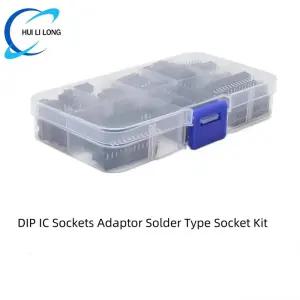DIP IC 소켓 어댑터 솔더 유형 키트 6 8 14 16 18 20 24 28 핀 커넥터 66 개/상자