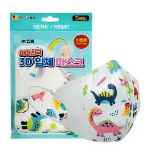 아이천국 3D 입체 캐릭터 마스크 5매입 x 5개 아동 공룡