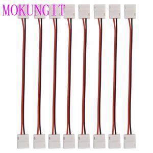 LED 스트립 라이트 커넥터, 단일/양면 2 핀 100 개, 8mm (3528) 10mm (5050), 5050 단색