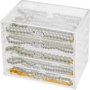 목걸이 상자 홀더 정리함 아크릴 투명 디스플레이 보석 트레이 클리어 화이트 서랍장 30명 소녀 5명