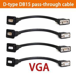 VGA DB15 D형 남성 및 여성 듀얼 패스 무납땜 스트립 라인 직선형 1080 LED 연장 풀 핀 플러그 5m