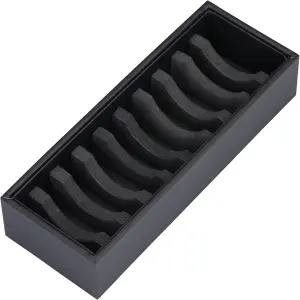 홈이 10개 있는 I-MART 블랙 팔찌 정리함 PU 가죽 홀더 및 뱅글 트레이 커프스용 주얼리 보관함 디스플레이