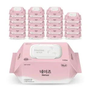 [미래생활]잘풀리는집 네이즈 베이직 물티슈 캡형 100매x20팩[35811753]