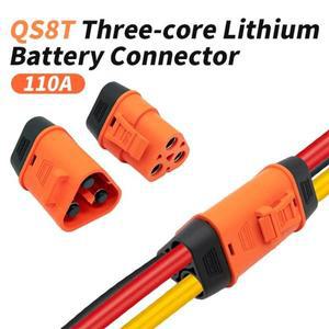 QS8T 110A 커넥터 (외장 포함) 3Pin 남성 여성 중전류 플러그 모델 비행기 용 리튬 배터리 충전
