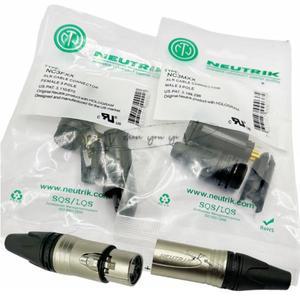 NEUTRIK 브랜드 커넥터용 20개 세트 10PCS NC3MXX & -B Male et femelle Un ensemble 3 Broches XLR Connec