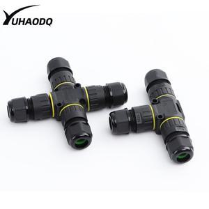 IP68 방수 커넥터 T 모양 3방향/4방향 LED 조명 분기 실외 비 방지 물에 담그기 어댑터 와이어 커넥터2/34