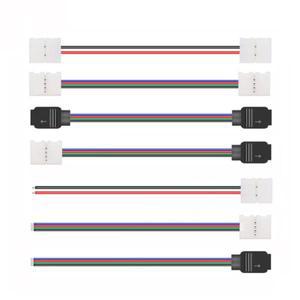 LED 커넥터 더블 클립 케이블 2/3/4/5Pin 3528 WS2811 5050 RGB 스트립 빛 5-50Pcs