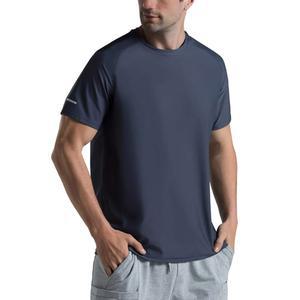 남성 쿨링 아이스 실크 러닝 셔츠 퀵 드라이 반팔 운동 체육관 티셔츠 UPF 50 야외