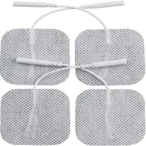 KS 프리미엄 TENS/EMS 유닛 40 PCS 전극 패드 2 x2 인치 재사용 가능한 셀프 스틱 젤 카본