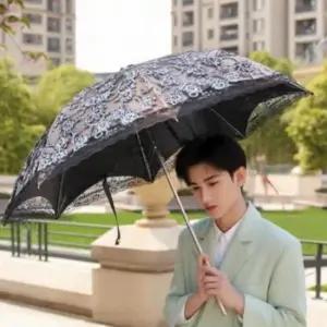 고급 레이스 양산 2단 우산 접이식 경량 휴대용 우양산