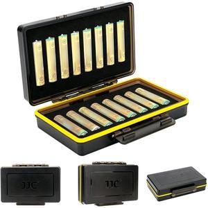 JJC 컴팩트 AAA 트리플 A 배터리 보관 케이스 홀더 주최자 16pcs 용 하드 플라스틱 상자