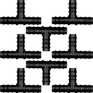 메이스 8피스 1/2인치 드립 관개 피팅 부품 소이커 호스 수리 키트 인라인 바브 커넥터 정원 잔디