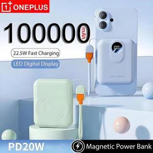 샤오미 100000 mAh 자기 무선 전원 은행 120W 빠른 충전 휴대용 PowerBank 아이폰 삼성에 대 한 LED 디지털