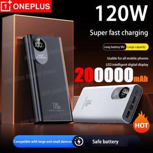 원플러스 200000mAh 120W 대용량 파워뱅크 초고속 충전 휴대용 디지털 디스플레이 다양한