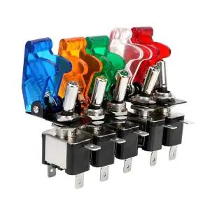 1PCS 12V 20A 토글 스위치 LED 자동차 자동 커버 빛 보호 SPST 로커 제어 켜기/끄기 5