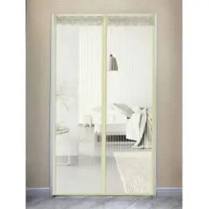 스트라이프 문모기장(베이지)(100x200cm) 현관모기장