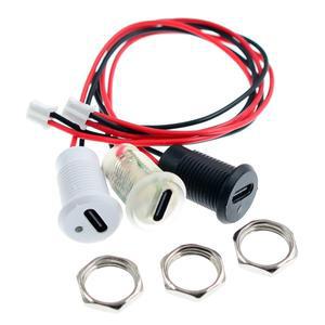 1-10PCS 2Pin LED 조명 USB-C 커넥터 -C 방수 PH 2.0 너트 잠금 패널 장착 TPC 고속 충전 잭 포트