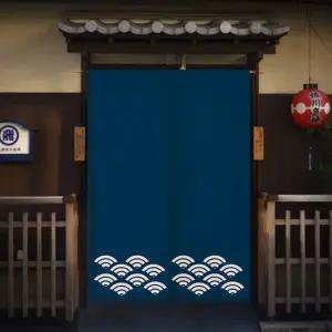 일본식 주방 커튼 가리개 문발 일본 장식 노렌 횟집 가림막