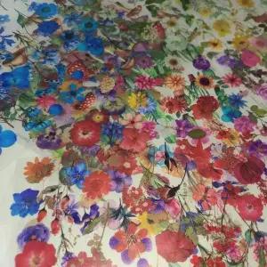 bns 방수 씰 PET 스티커 말린꽃 압화 투명 24장 다꾸 폰꾸 다이어리