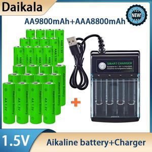 1.5V AA + 스마트 충전기 컴퓨터 시계 라디오 비디오 게임 디지털 전자 장난감에 대 한 고성능 충전식 배터