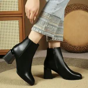 통굽힐앵클부츠 겨울부츠H488-2162 레이스업워커 여성부츠 겨울부츠 워커부츠 여성워커