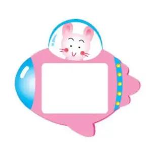 [JED] 어린이집 NO.004 초등학교 명찰 이름표 우주선 입학 분홍 유치원 10개입