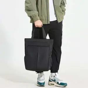 남자 외출 학원 보조 가방 깔끔한 블랙 색상 데일리 토트백 손가방
