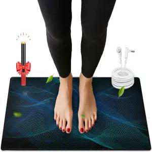 책상용 접지 매트 수면용 스트레스 요법 15피트 코드가 있는 패드 전신 균형 및 웰빙 지원을 위한 실내