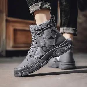 3컬러 밀리터리 털기모 안감 워커 스니커즈 Z 밀리터리 워커