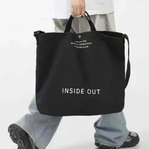 남성 크로스백 레터링 포인트 깔끔한 캔버스 에코백